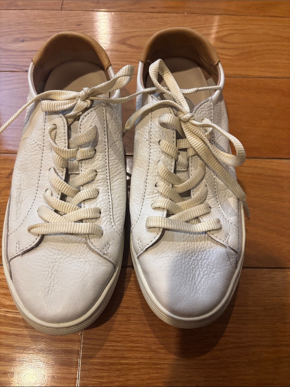 Soludos Women's White Leather Sneakers